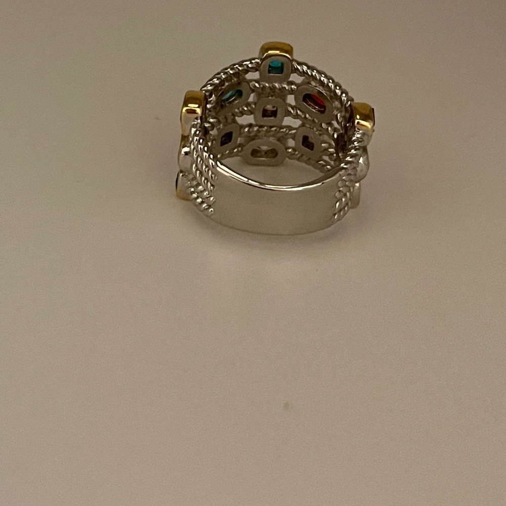 Multi Colored Ring In Sterling Silver - image 3